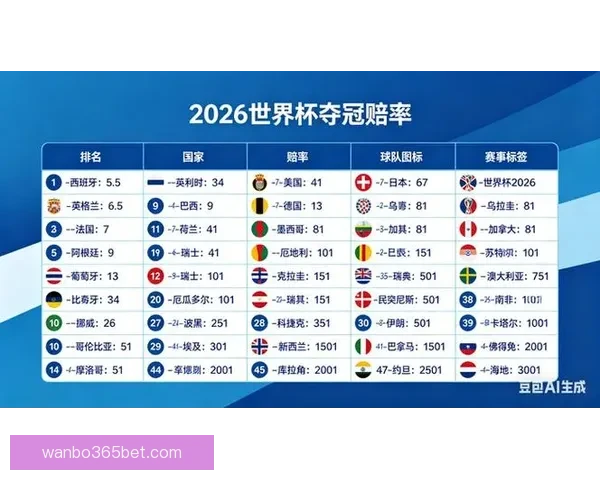 世界杯竞猜赔率分析与预测 让我们一起揭开赛事背后的数据秘密